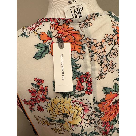 NWT Anthropologie x dRa Los Angeles Sanne Midi Dress Black Floral Belted Sz Med - Picture 7 of 8